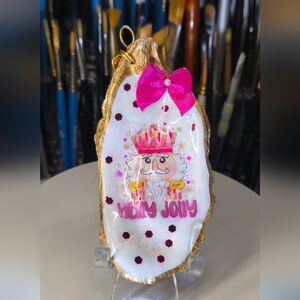 ✨ Handcrafted Holiday Oyster Shell Ornament